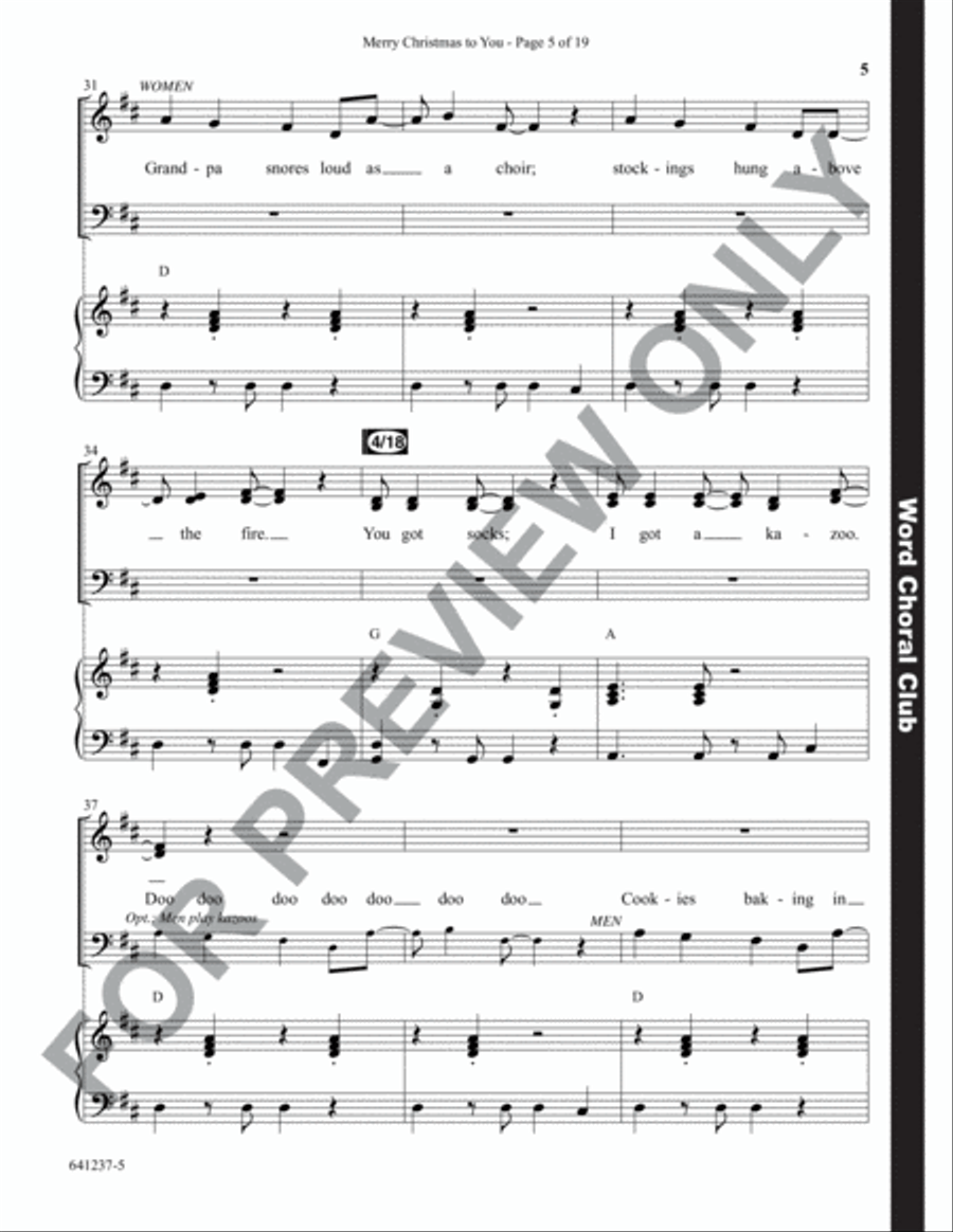Merry Christmas to You - Anthem Choir scores gallery preview page 6