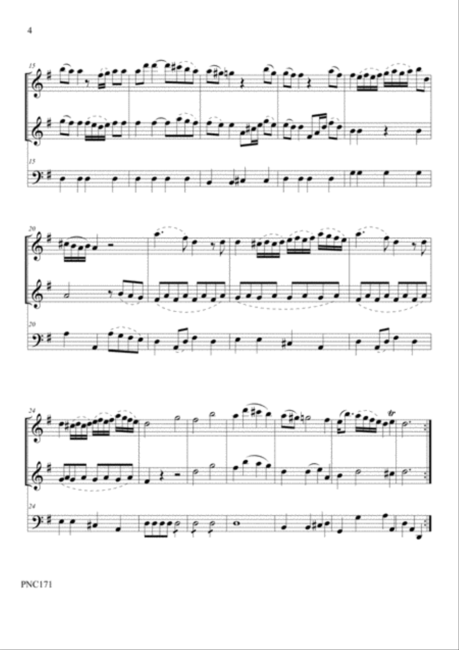 C. F. ABEL TRIO No. 1 IN G MAJOR Small Ensemble scores gallery preview page 4