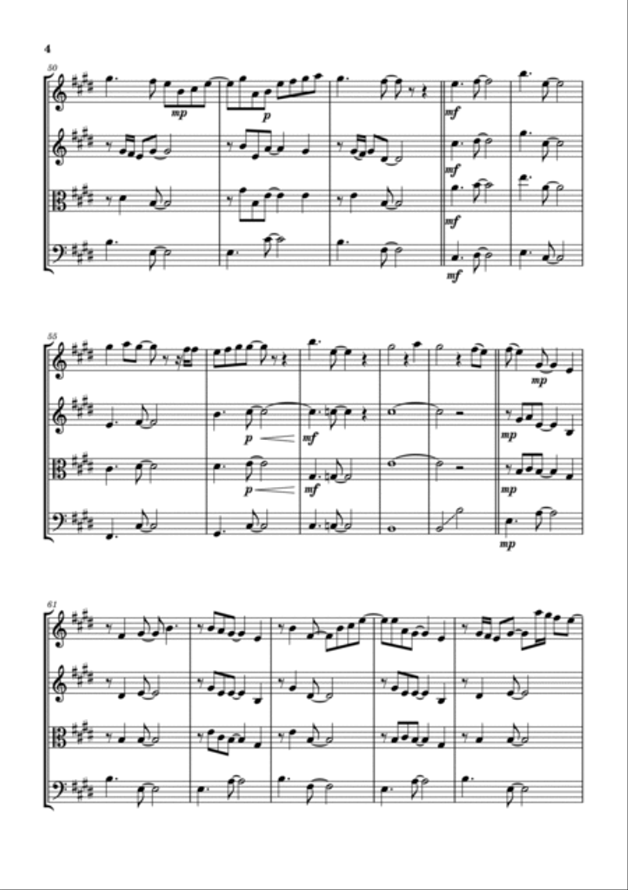 I Am Waiting String Quartet scores gallery preview page 5