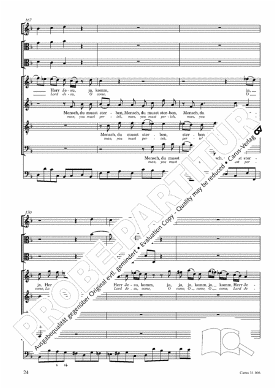 God's own time is the time appointed (Gottes Zeit ist die allerbeste Zeit) 4-Part scores gallery preview page 25