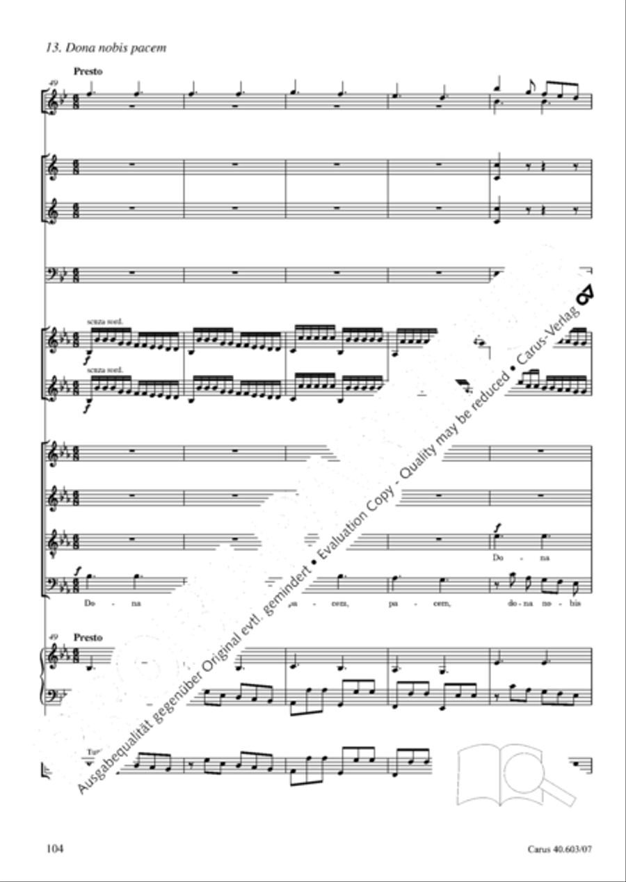 Grosse Orgelsolomesse in Es 4-Part scores gallery preview page 117