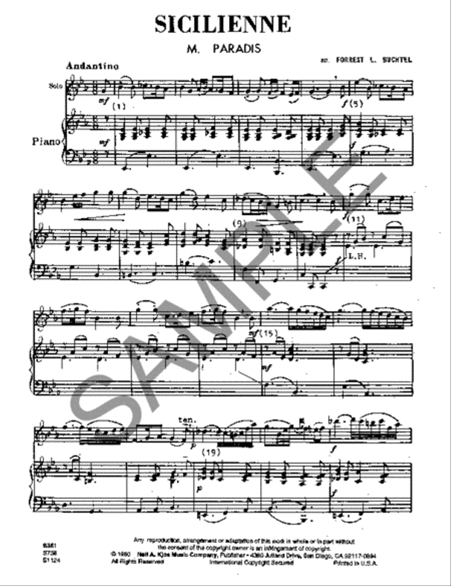 Sicilienne Sicilienne Clarinet Solo scores gallery preview page 2