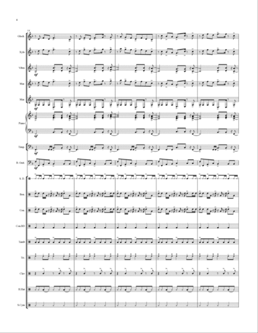 Island Jam #8 - For Percussion Ensemble Percussion Ensemble scores gallery preview page 4
