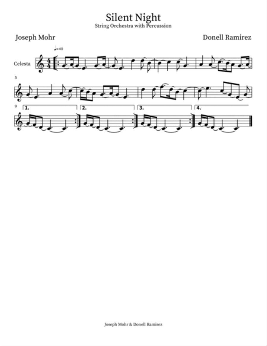 Silent night String Orchestra scores gallery preview page 2