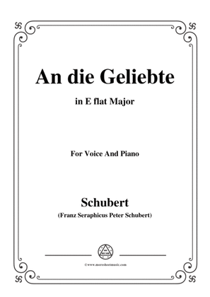 Schubert-An die Geliebte,in E flat Major,for Voice&Piano