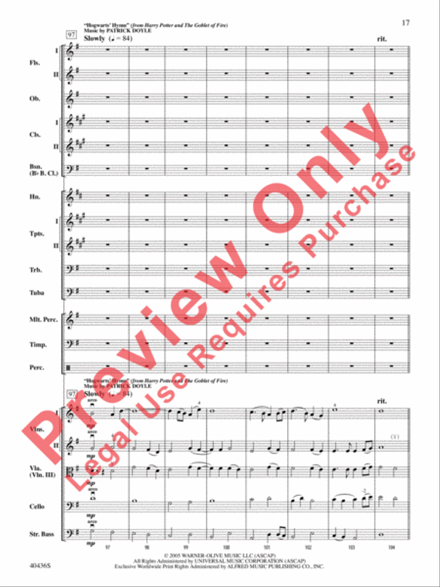 The Magic of Harry Potter Full Orchestra scores gallery preview page 18