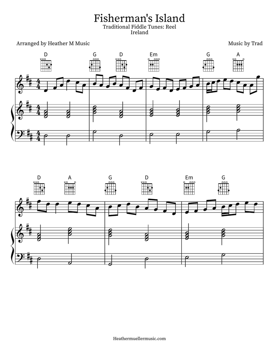 Fisherman's Island Violin Solo scores gallery preview page 1