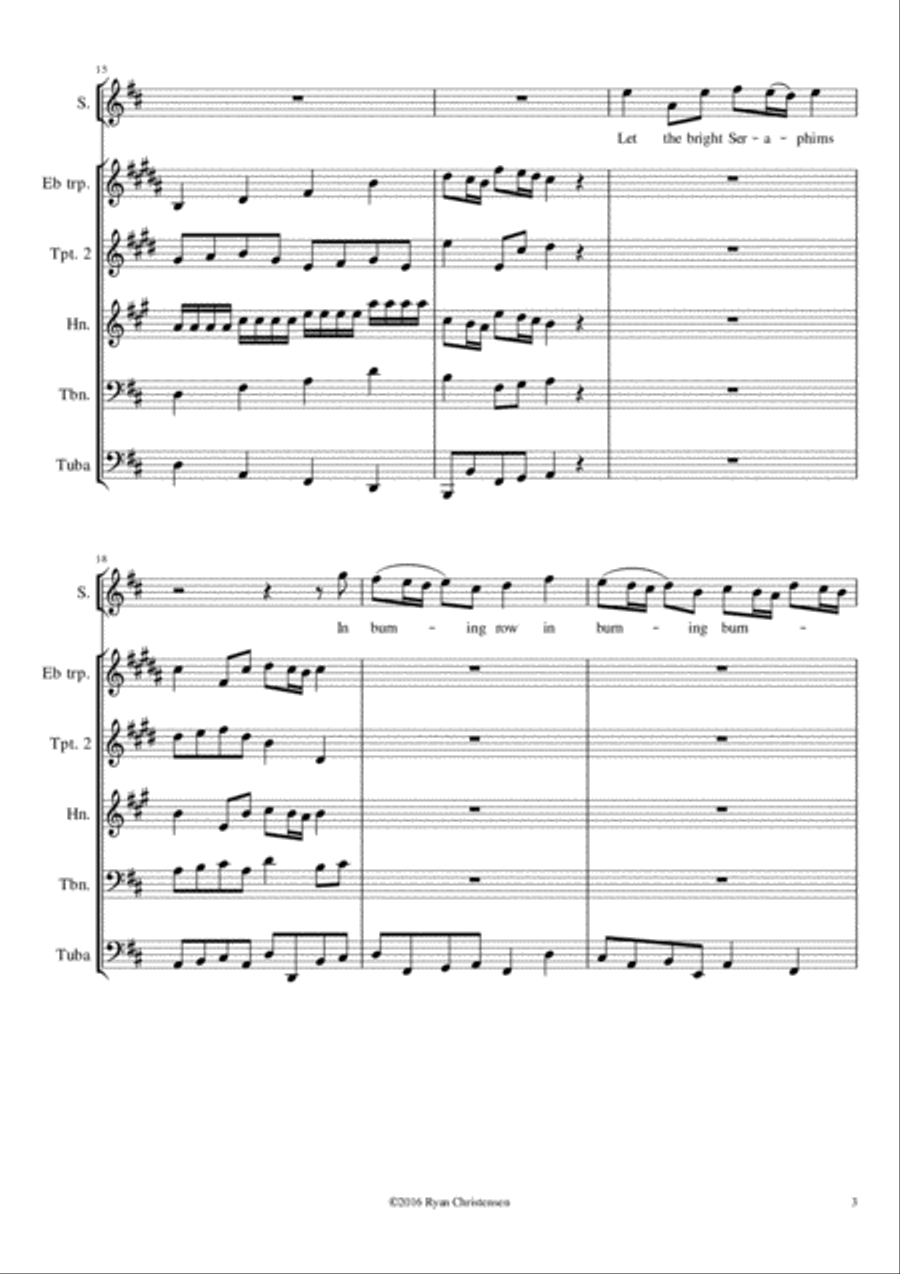 Let the Bright Seraphim Small Ensemble scores gallery preview page 5