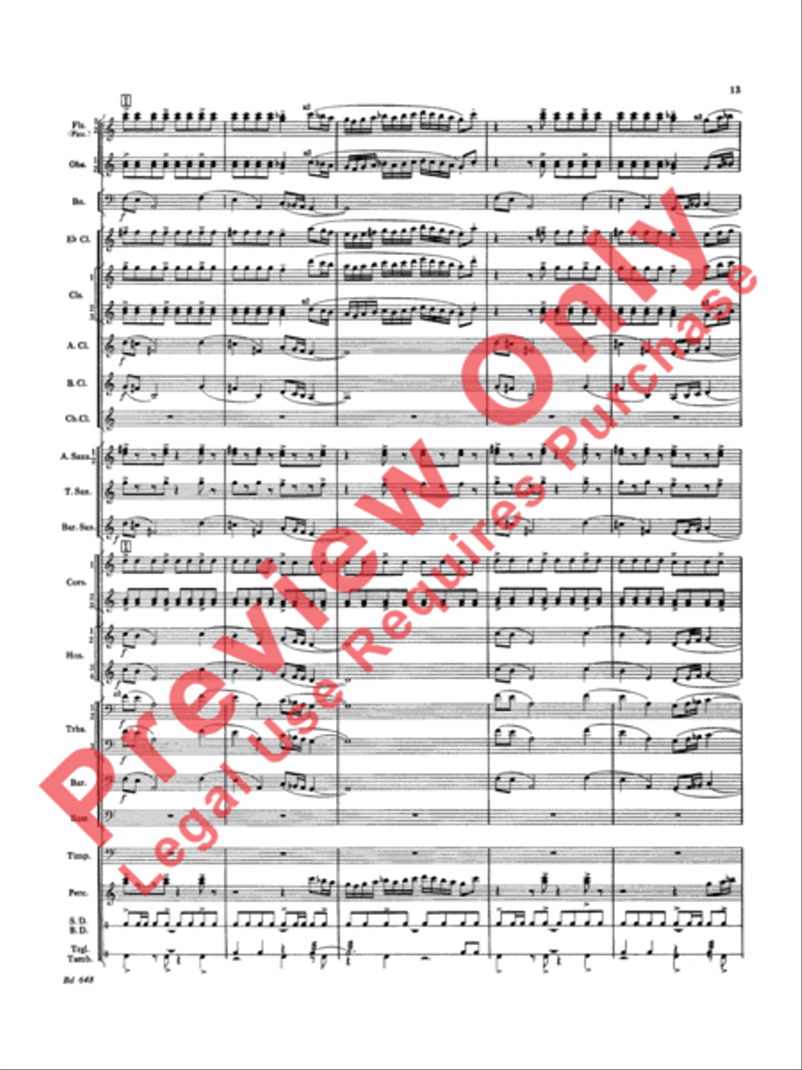 Overture Jubiloso Concert Band scores gallery preview page 16