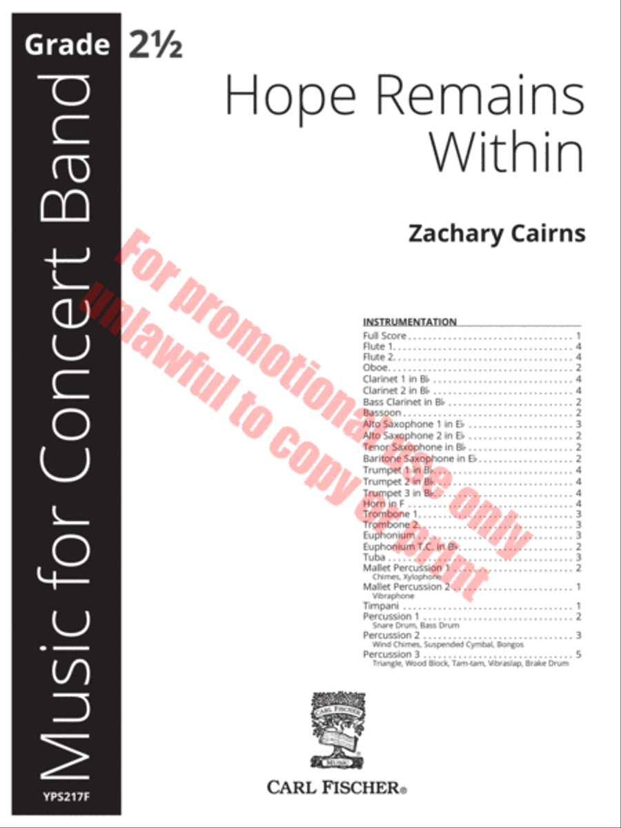 Hope Remains Within Concert Band scores gallery preview page 2
