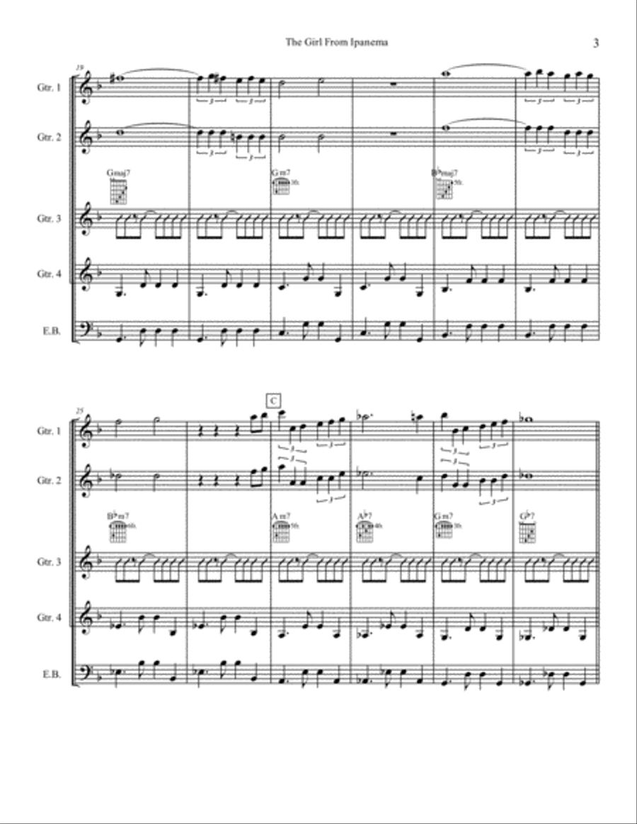 The Girl From Ipanema (Garota De Ipanema) String Duet scores gallery preview page 3