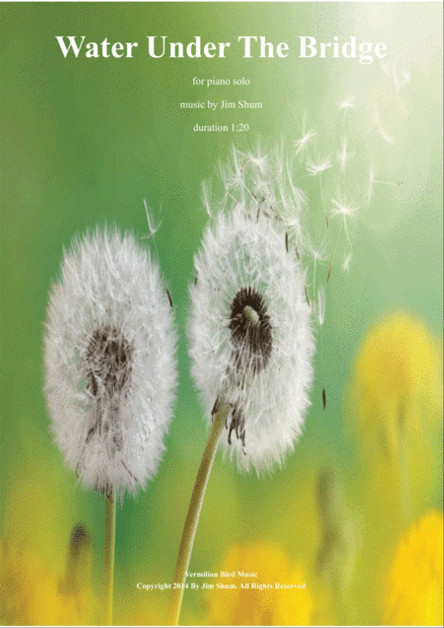 Water Under The Bridge Water Under The Bridge Piano Solo scores gallery preview page 1