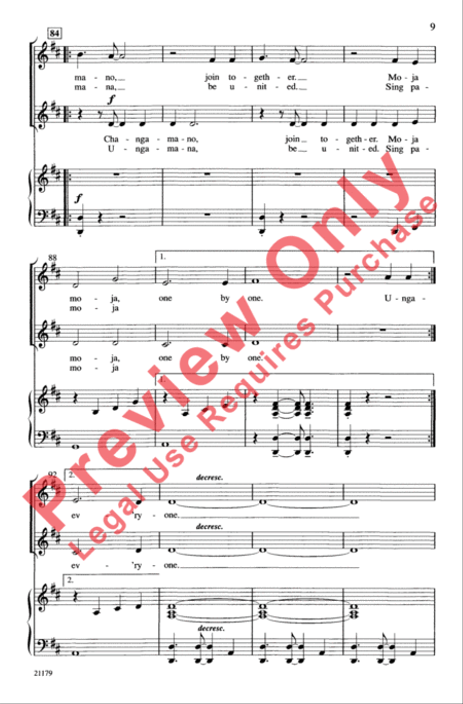 Changamano Changamano 2-Part scores gallery preview page 9