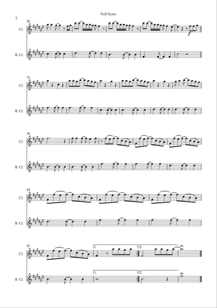 Photograph Photograph Clarinet Duet scores gallery preview page 2
