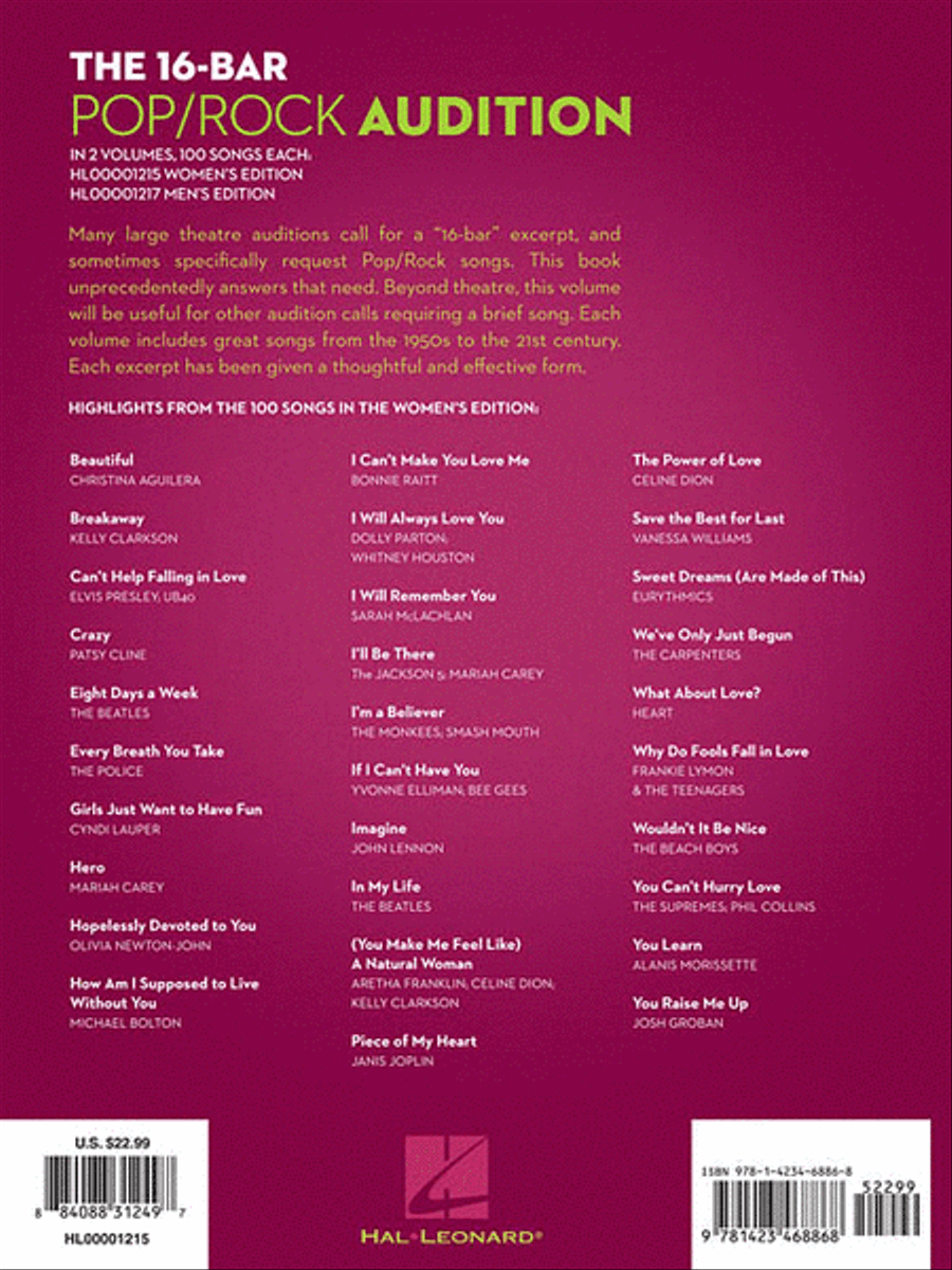 The 16-Bar Pop/Rock Audition Voice scores gallery preview page 2