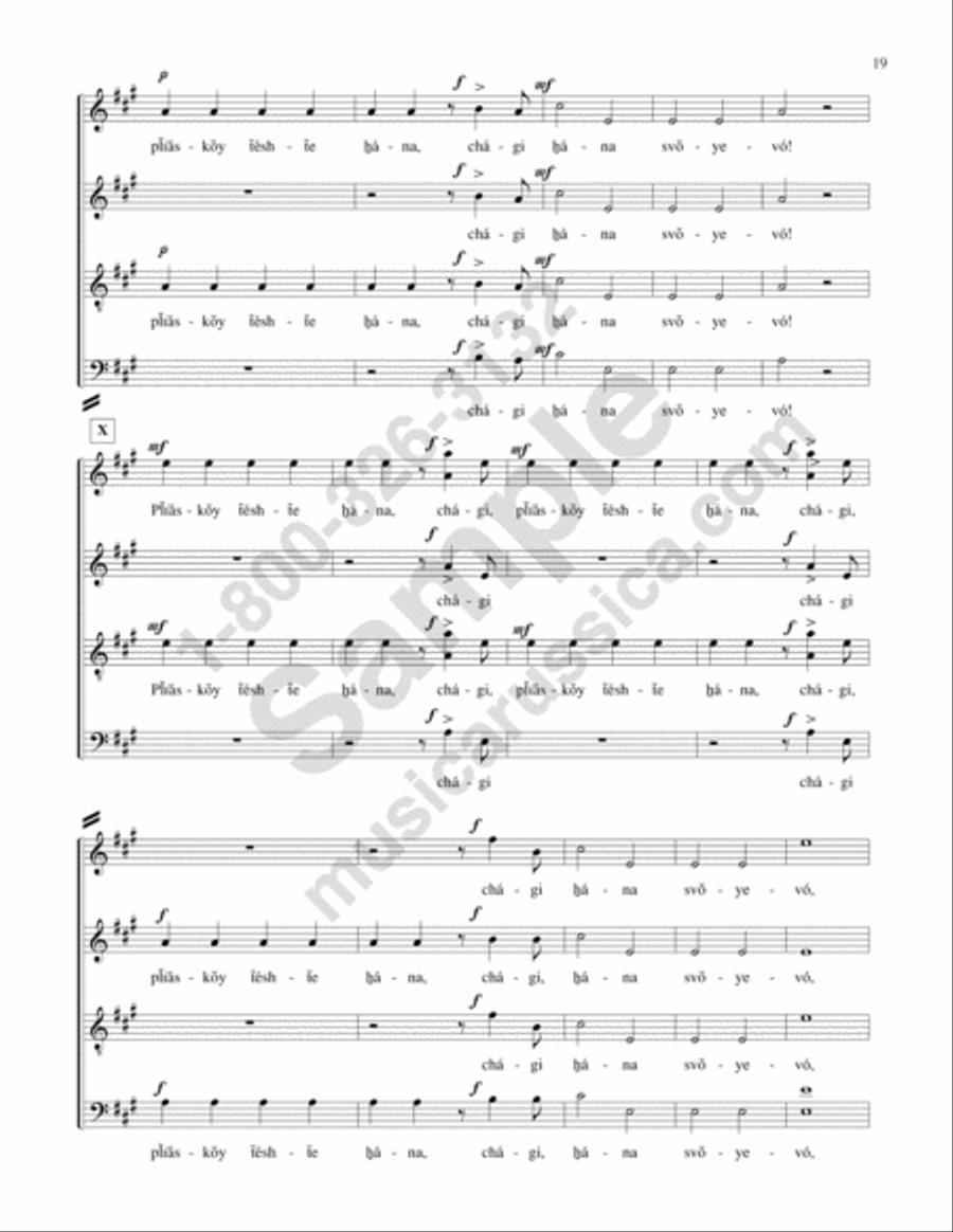 Polovetsian Dances from 'Prince Igor' (Choral Parts) 4-Part scores gallery preview page 18