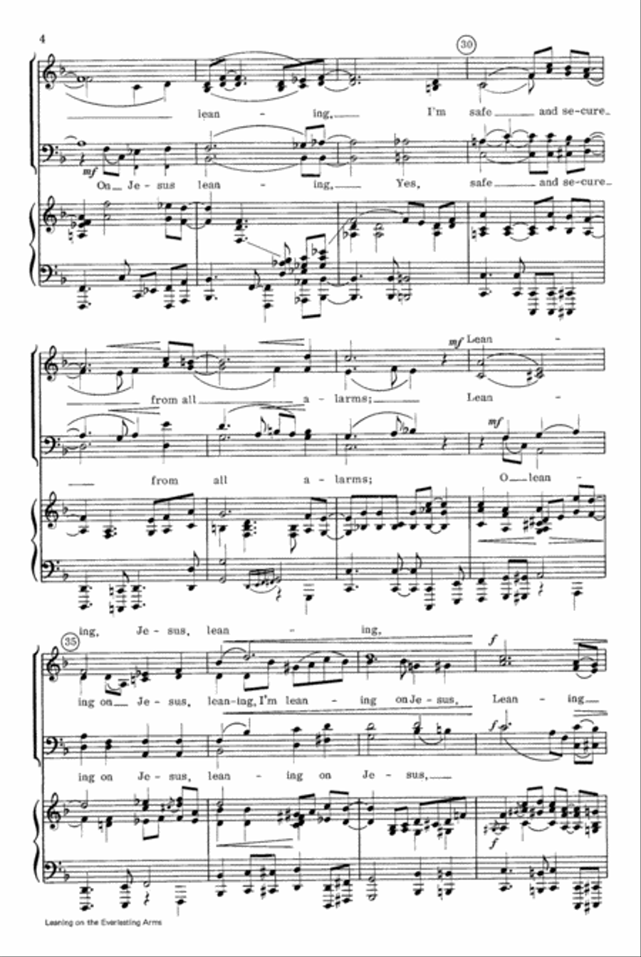 Leaning on the Everlasting Arms 4-Part scores gallery preview page 4