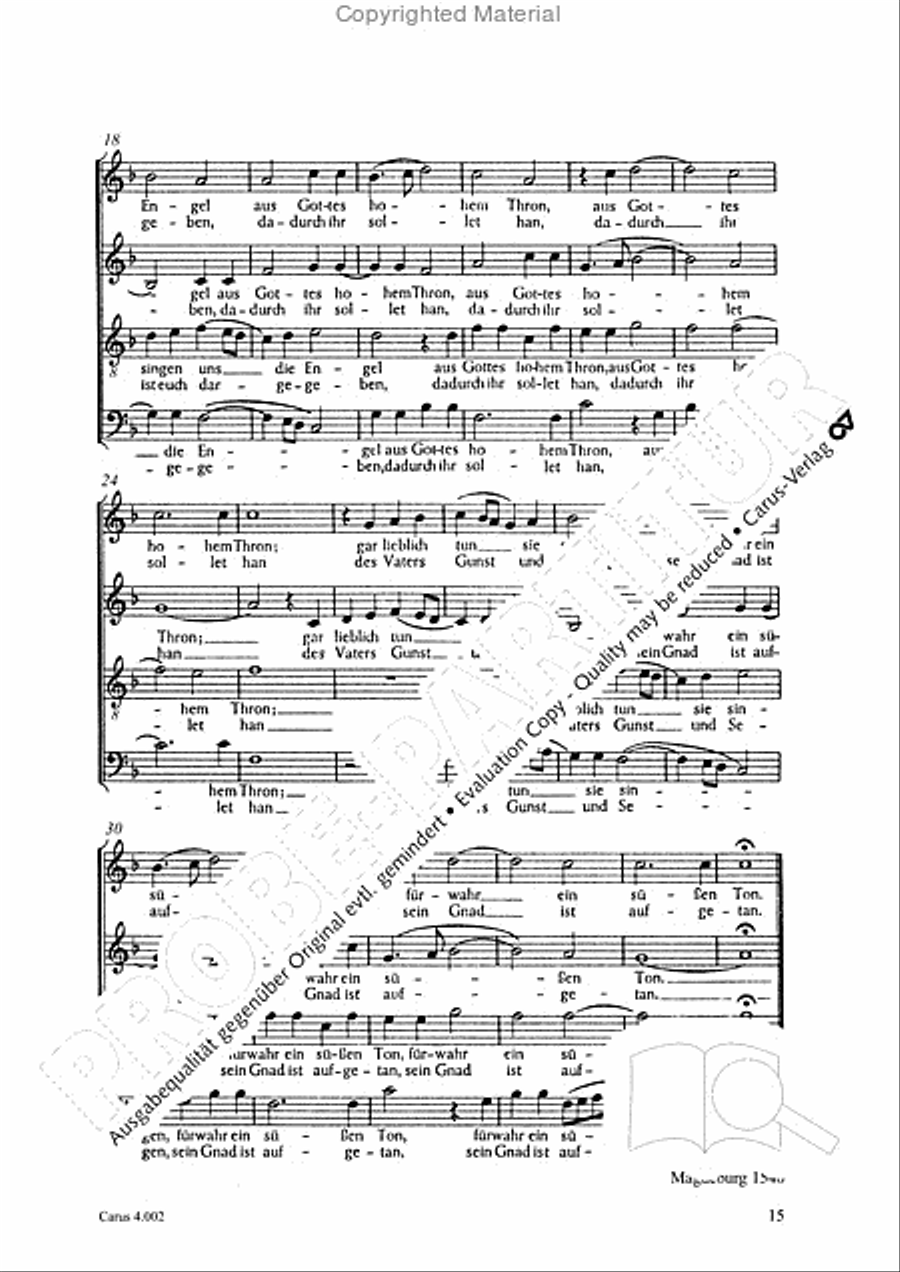 Eccard: 29 Choralbearbeitungen Collection / Songbook scores gallery preview page 16