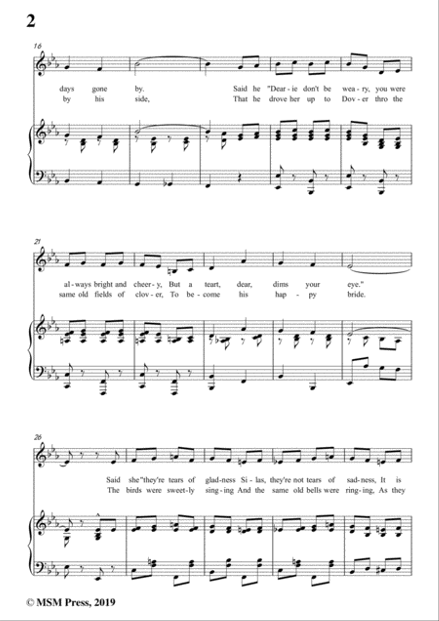 Percy Wenrich-Put On Your Old Grey Bonnet,in E flat Major,for Voice&Piano Voice scores gallery preview page 4