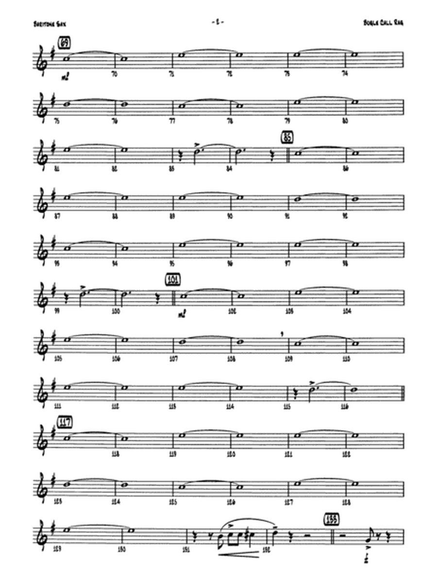 Bugle Call Rag: E-flat Baritone Saxophone