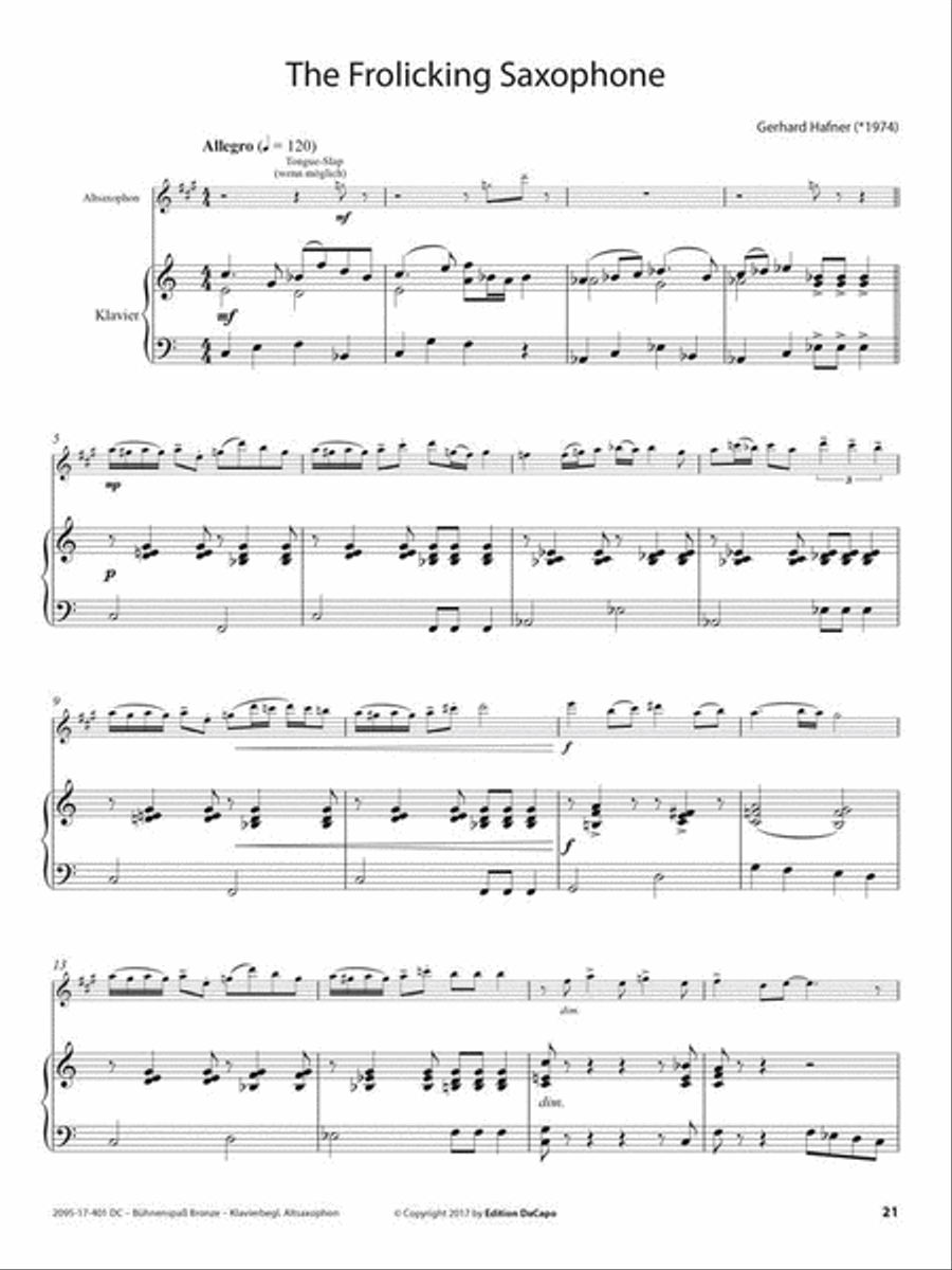Da Capo Bühnenspaß Bronze - Klavierbegl Altsax Piano Accompaniment scores gallery preview page 3