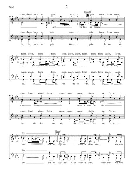 Skyfall by Adele Choir - Digital Sheet Music