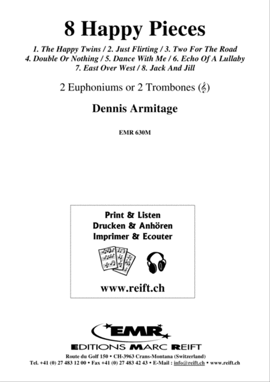 8 Happy Pieces Trombone Duet scores gallery preview page 2