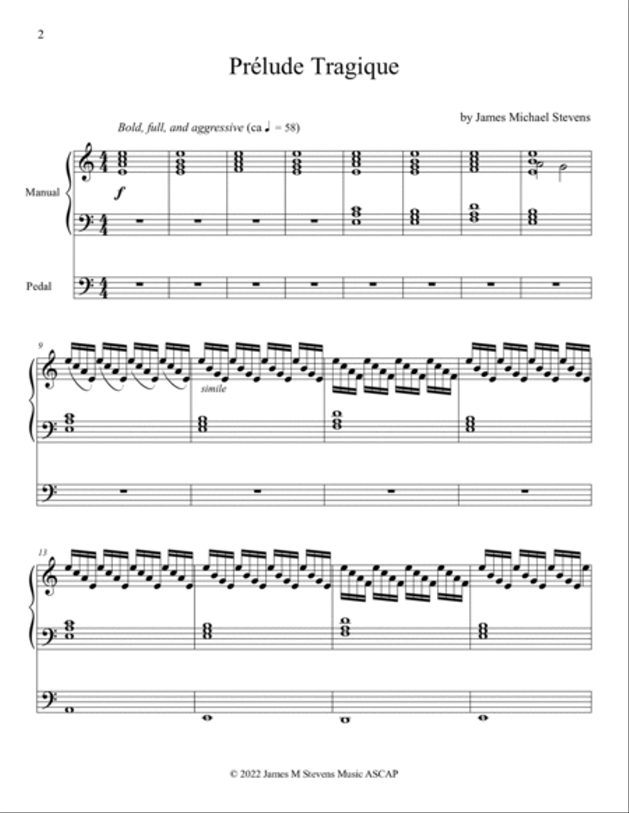 Prélude Tragique - Organ Solo Organ Solo scores gallery preview page 2