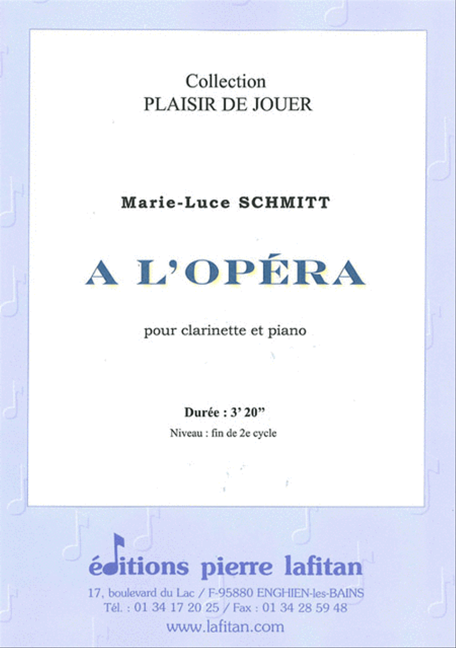 A L'Opéra Clarinet Solo scores gallery preview page 1