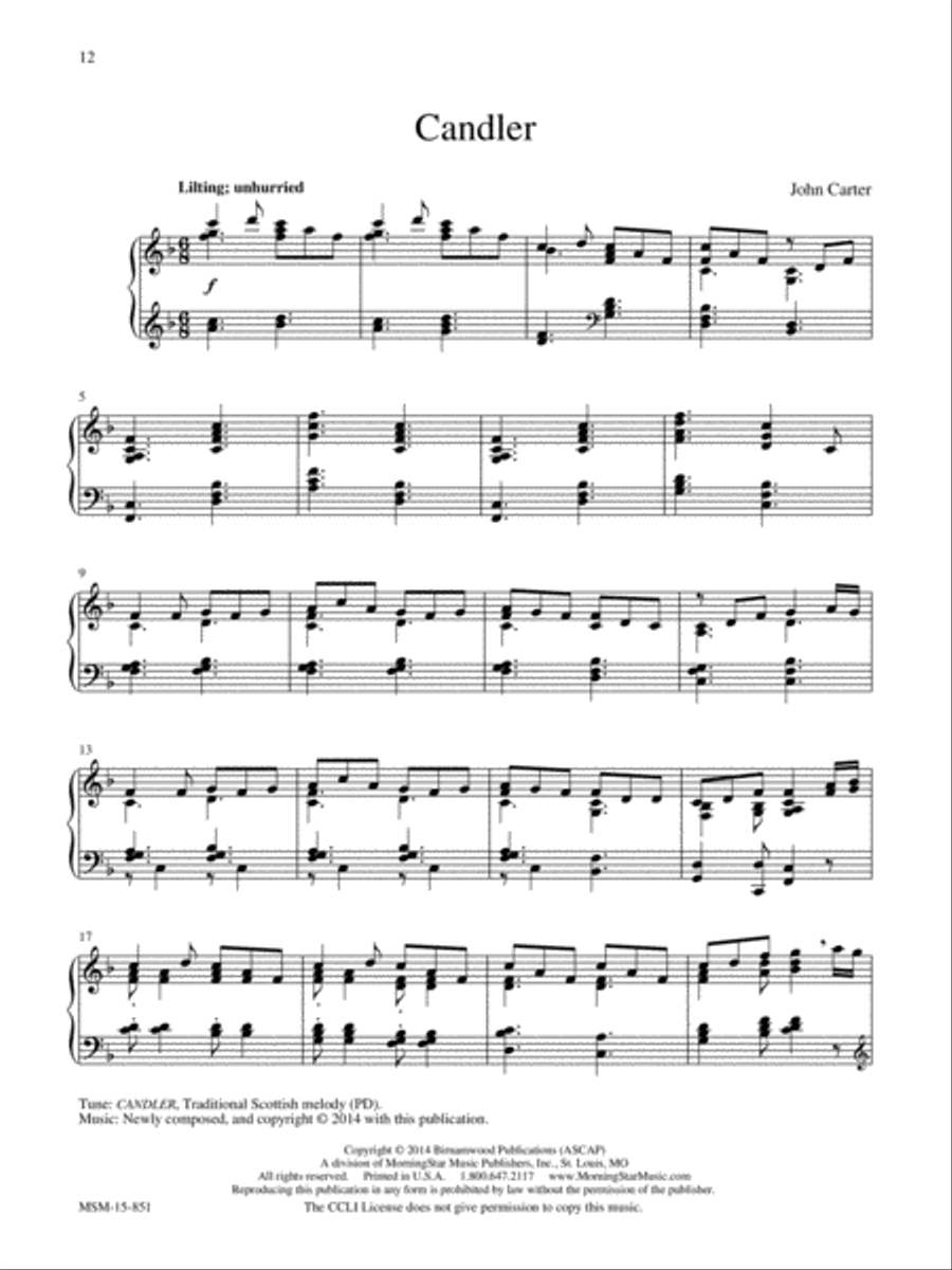 CANDLER CANDLER Piano Solo scores gallery preview page 1
