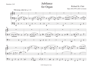 JUBILANCE for ORGAN (1997, revised 2021)