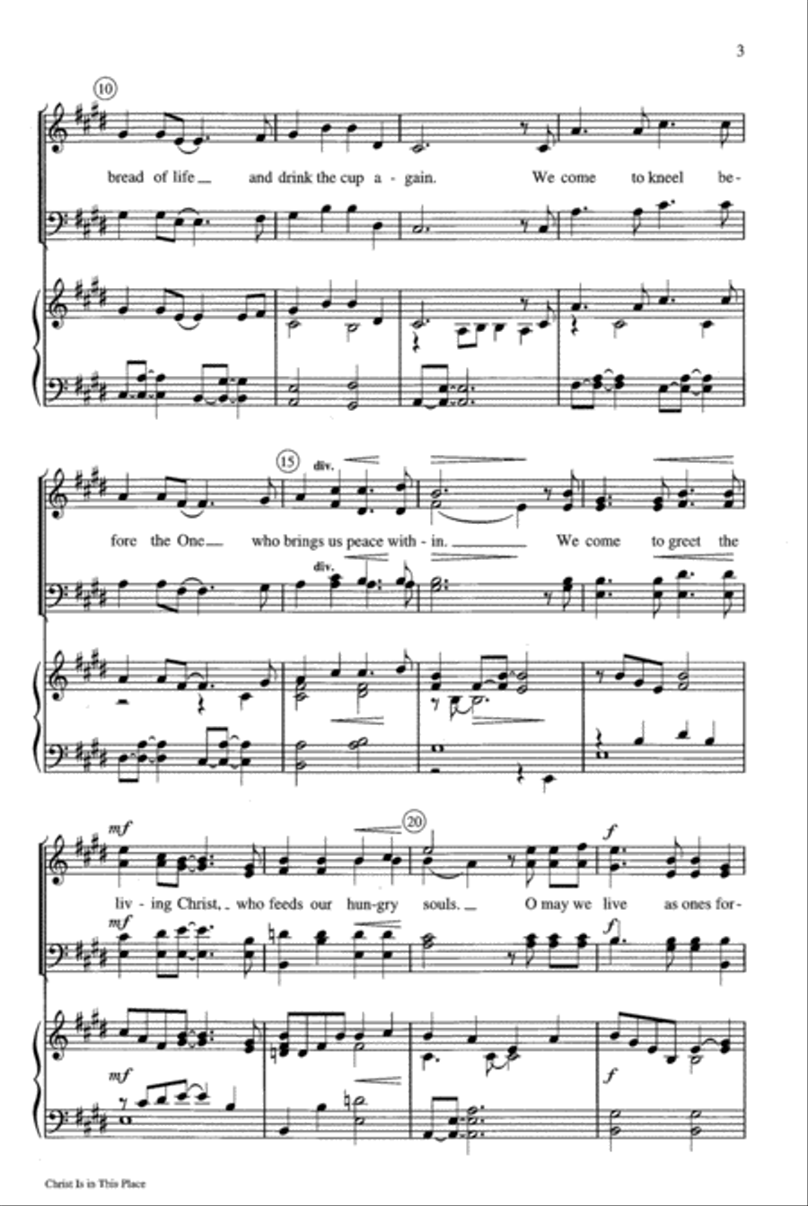 Christ Is in this Place Christ Is in this Place 4-Part scores gallery preview page 3