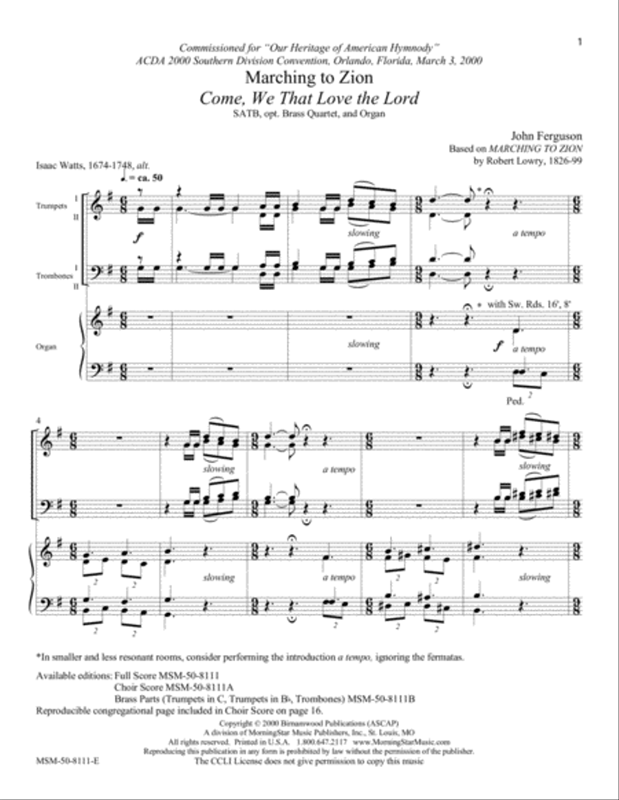 Marching to Zion Choir scores gallery preview page 2