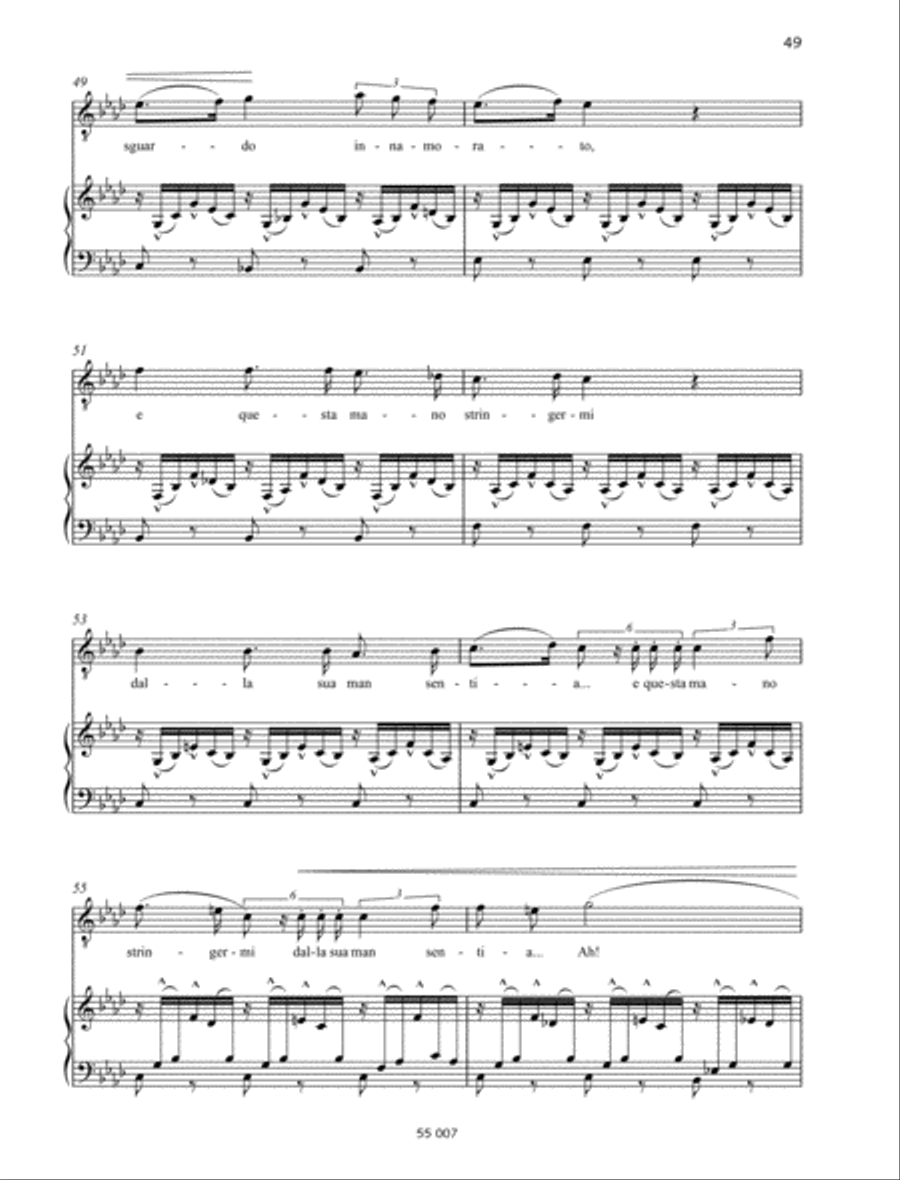 Oh! Fede negar potessi ... Quando le sere al placido Tenor Voice scores gallery preview page 4