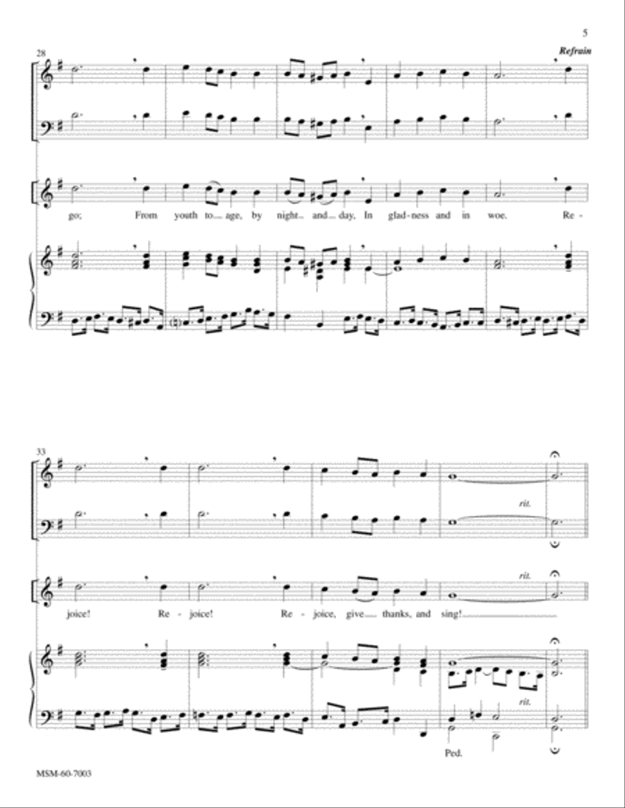 Rejoice, Ye Pure In Heart Choir scores gallery preview page 5