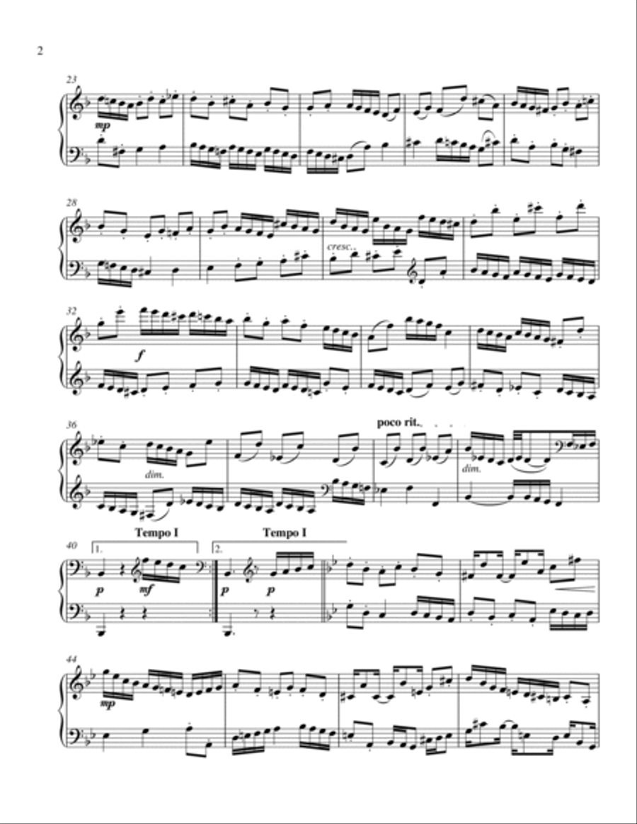 Invention No.2 in F major Piano Solo scores gallery preview page 2