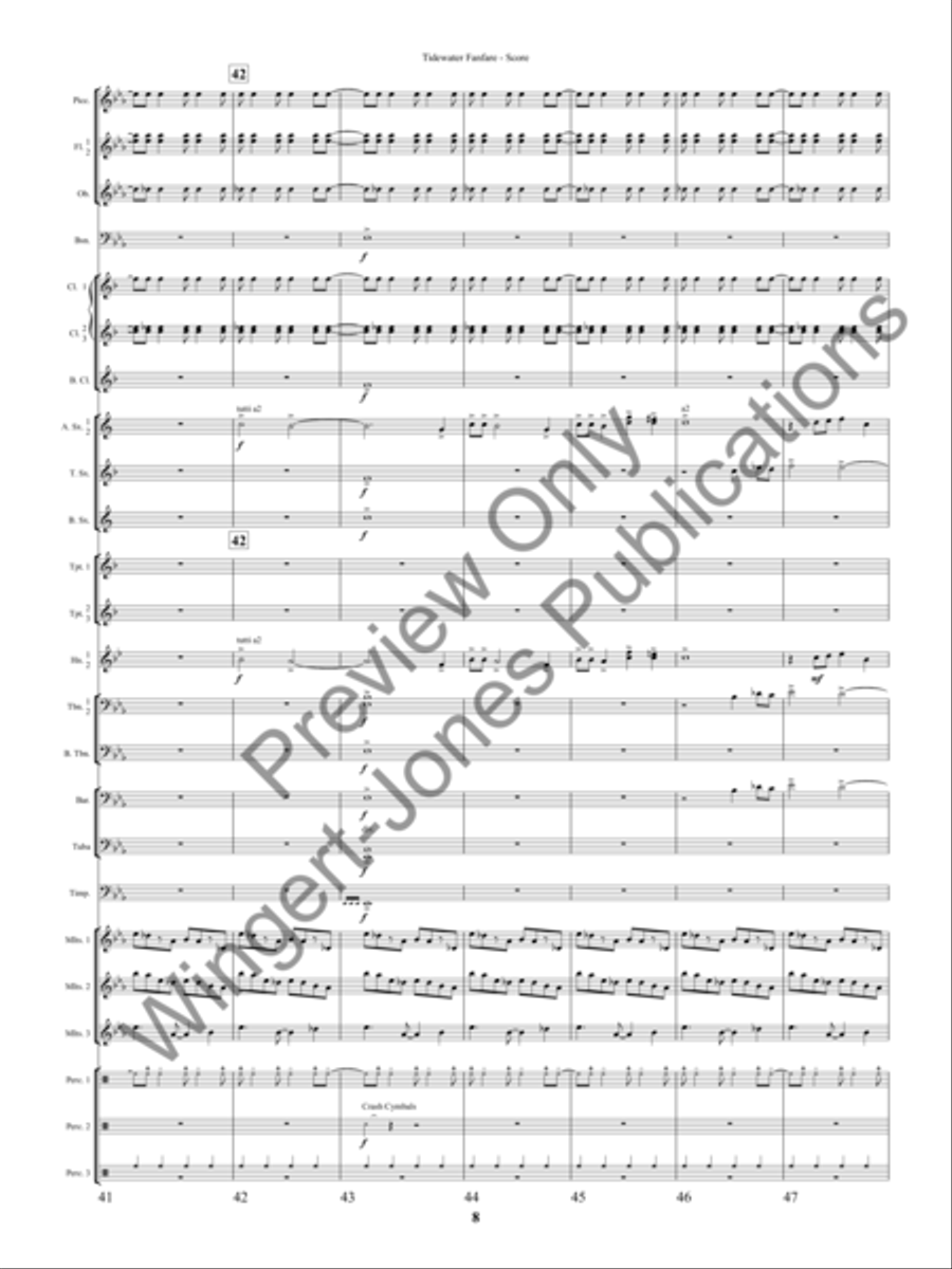 Tidewater Fanfre (Score) Concert Band scores gallery preview page 11
