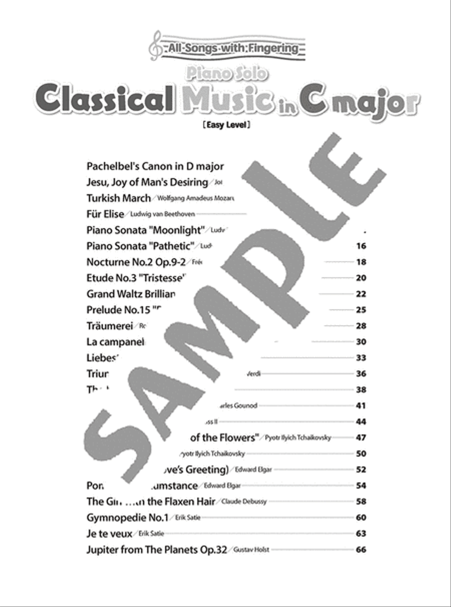Classical Music in C Major/English Version Voice scores gallery preview page 2