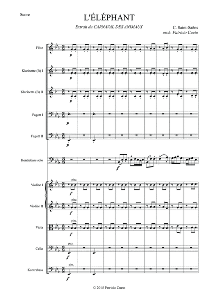 L'Éléphant (The Elephant) - for Double Bass solo and orchestra image number null