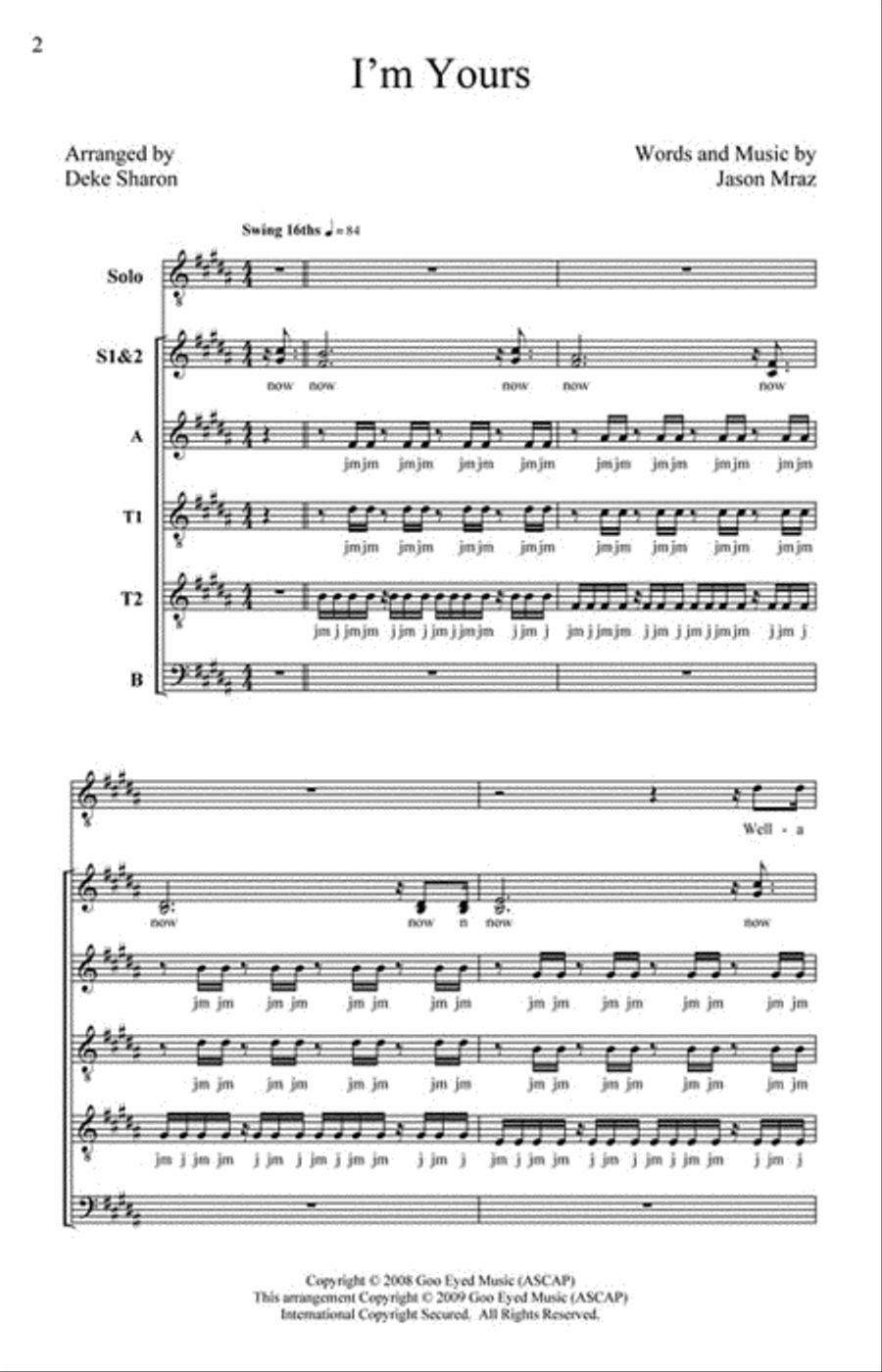 I'm Yours Divisi scores gallery preview page 2