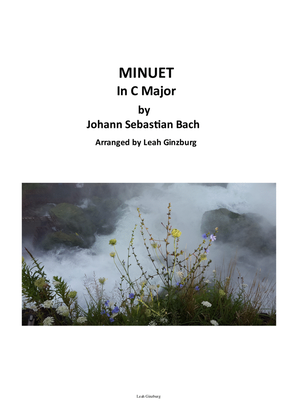 Book cover for Minuet in C Major by Johann Sebastian Bach