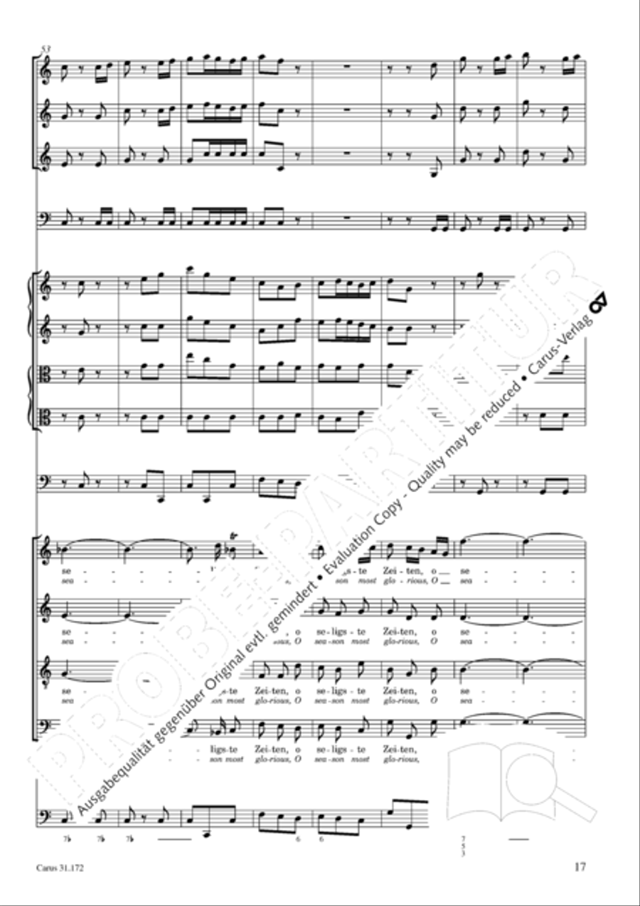 Sound forth, now with singing (Erschallet, ihr Lieder) 4-Part scores gallery preview page 16