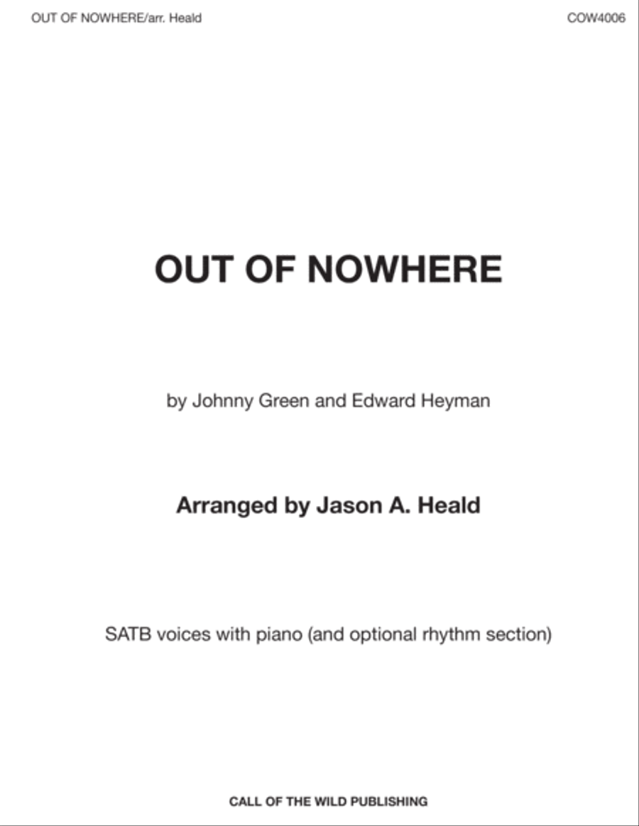 Out Of Nowhere 4-Part scores gallery preview page 1