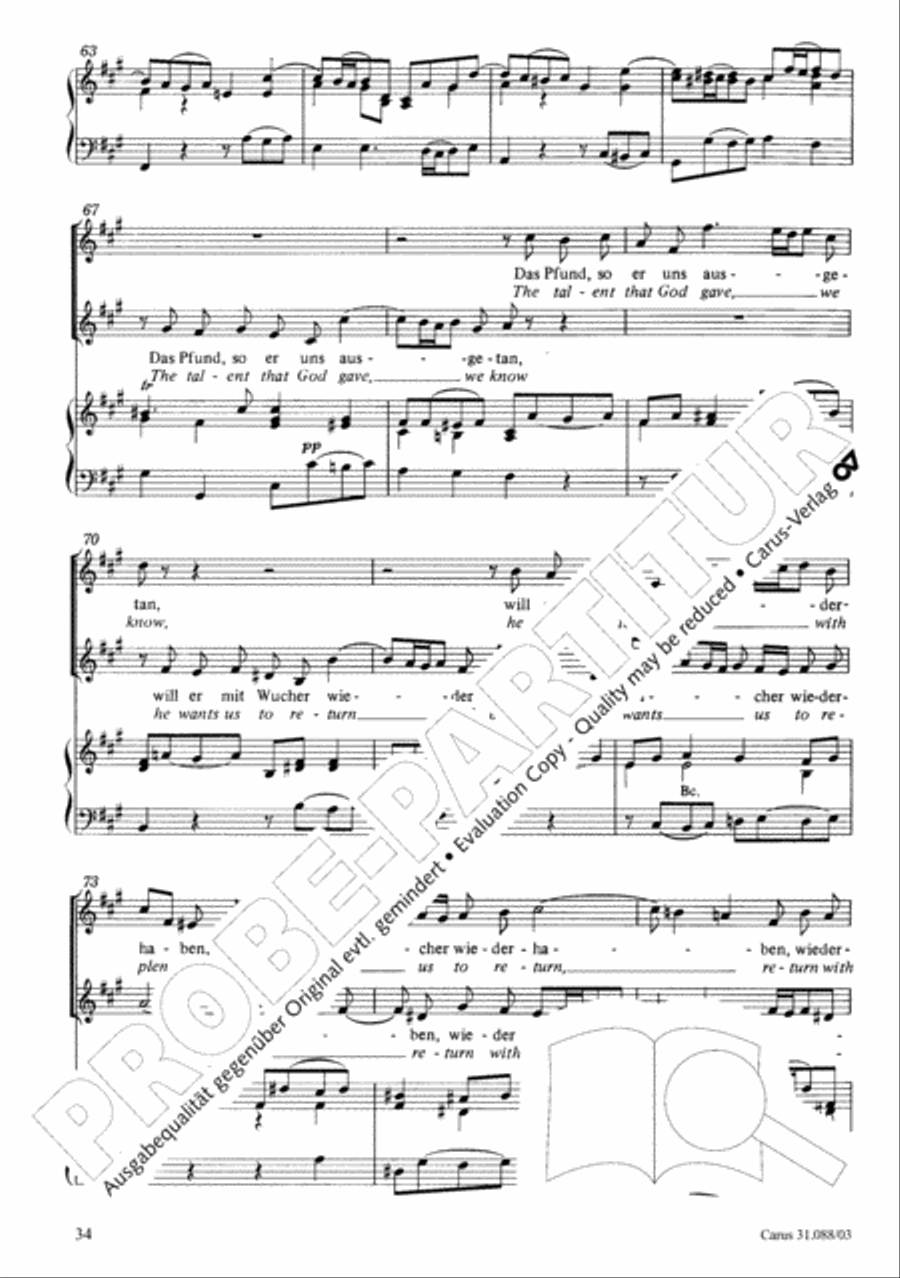 See now, as fishermen I will send you (Siehe, ich will viel Fischer aussenden) 4-Part scores gallery preview page 35