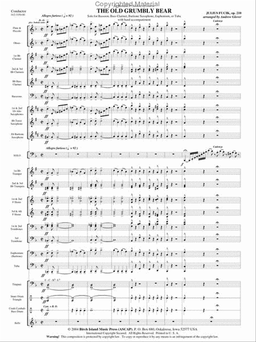 The Old Grumbly Bear Concert Band scores gallery preview page 2