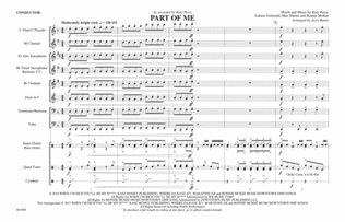 Book cover for Part of Me: Score