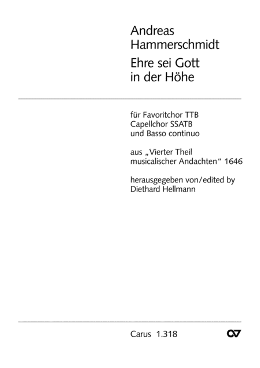 Glory to god in the highest (Ehre sei Gott in der Hohe) TTB scores gallery preview page 2