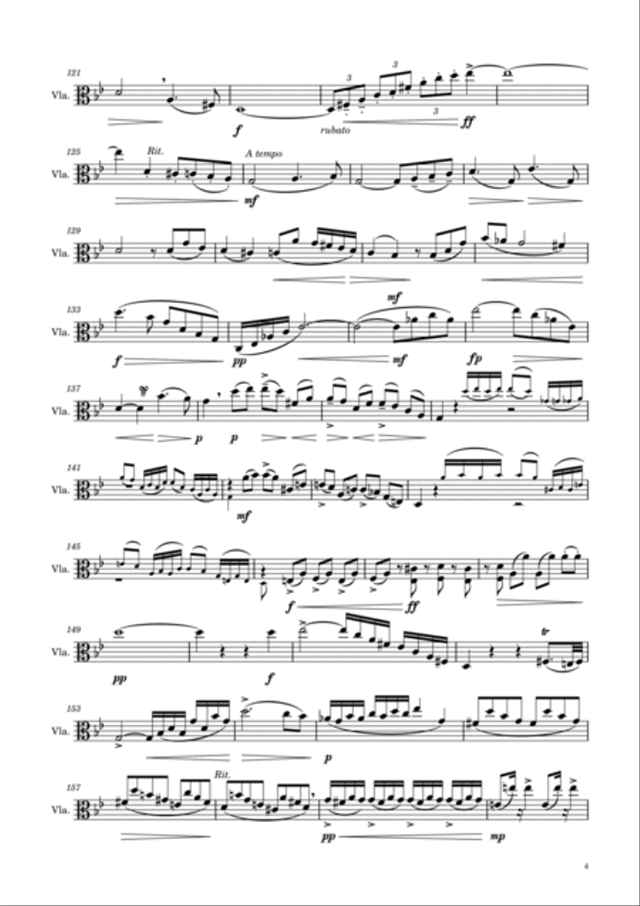 Franz Schubert - Arpeggione Sonata, D.821 in g minor - For Viola Solo Original Viola Solo scores gallery preview page 4