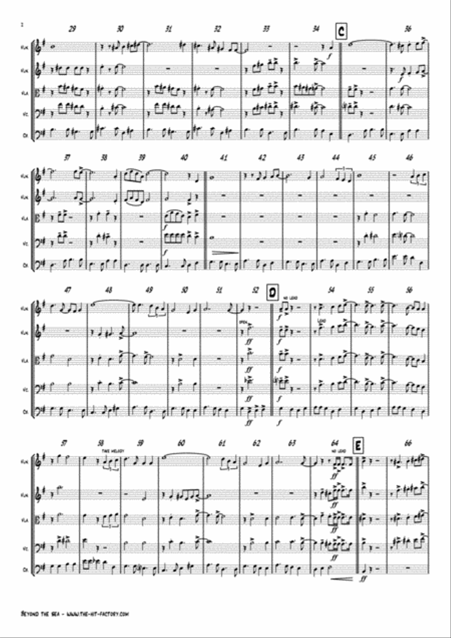 Beyond The Sea String Quartet scores gallery preview page 2