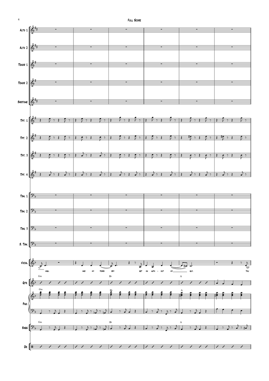Back To Black Jazz Ensemble scores gallery preview page 4